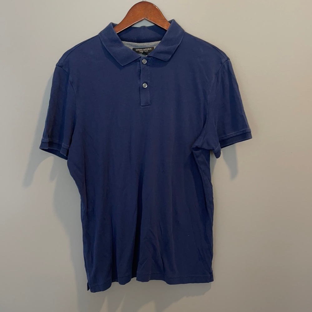 Men’s Banana Republic Large Polo Dk Blue